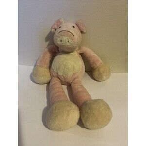 Vintage Gund Emmit Flopadoodles Pig 60170 8" Soft Toy Plush Beanie Comforter